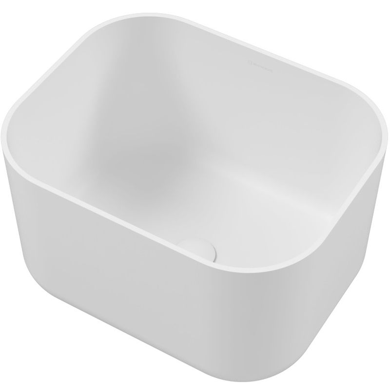 Раковина накладная 50x40x30 Whitecross Lazurit 0713.050040.200S (белый матовый), иск. камень