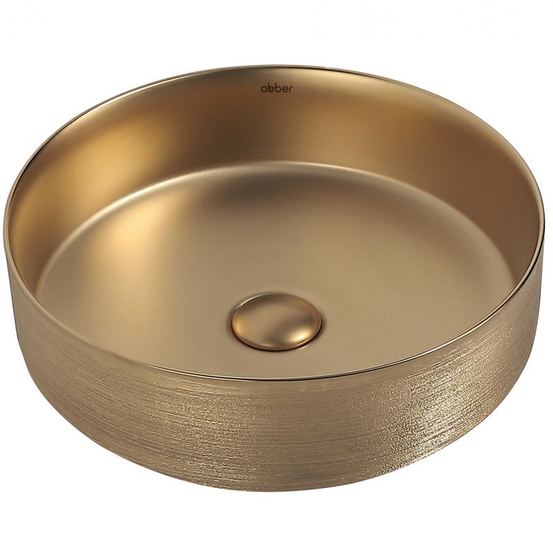 Раковина накладная Abber Bequem AC2109BGM 40x40x12 (золотой матовый)