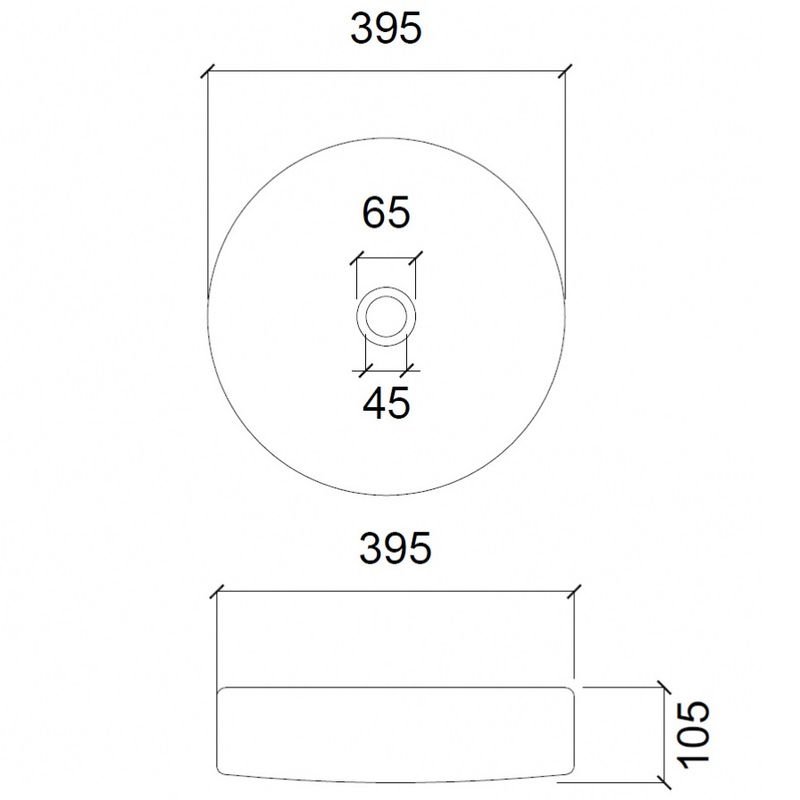 Раковина накладная Abber Glas AK2301 39,5x39,5x10,5 (прозрачный)