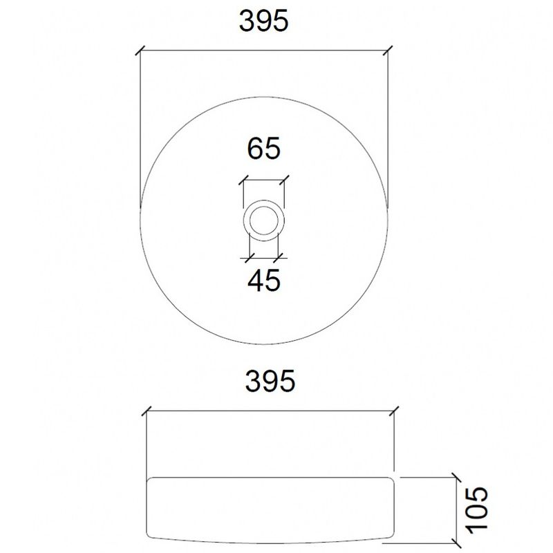 Раковина накладная Abber Glas AK2301B 39,5x39,5x10,5 (черный)