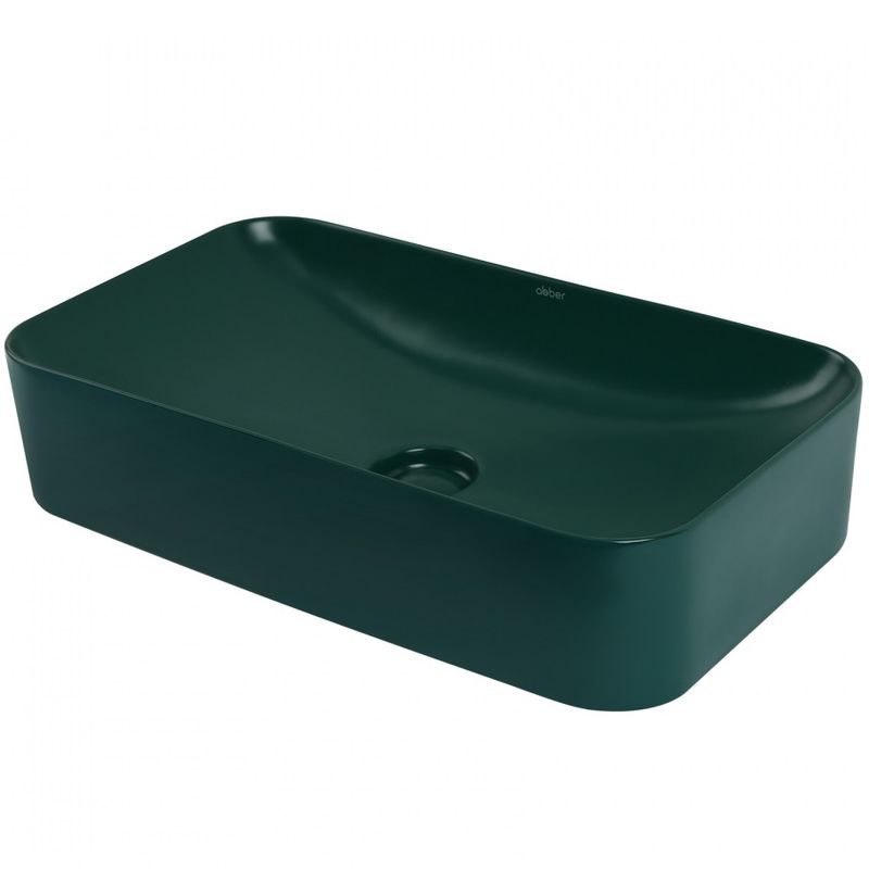 Раковина накладная Abber Rechteck AC2204MDG 60,5x35x13,5 (темно-зеленый матовый)