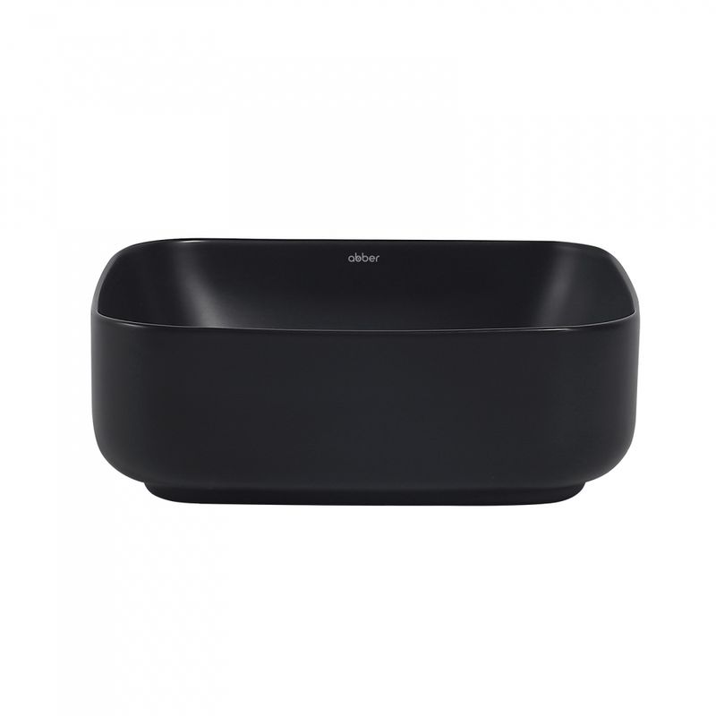 Раковина накладная Abber Rechteck AC2211MB 38,5х38,5х13,5 (черный матовый)