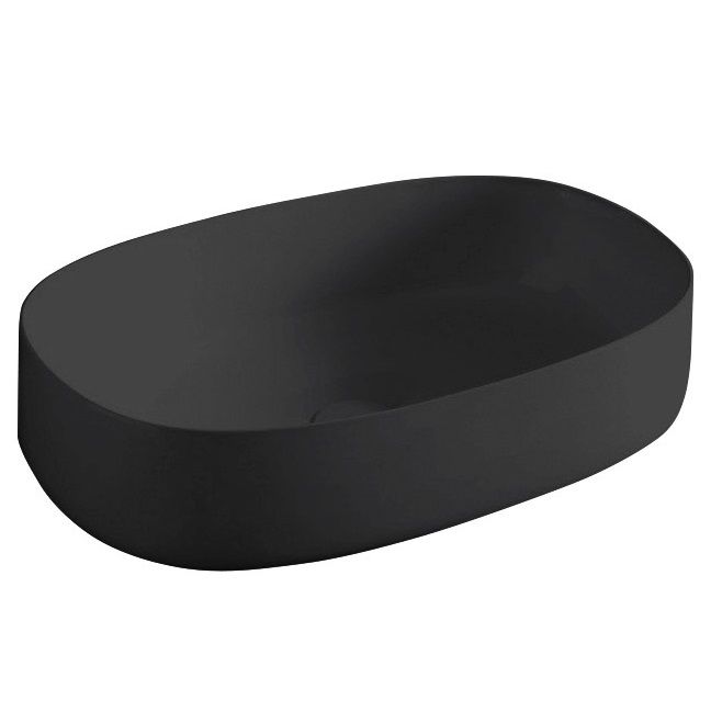 Раковина накладная Artceram Cognac COL003 17 00 nero matt 55х35