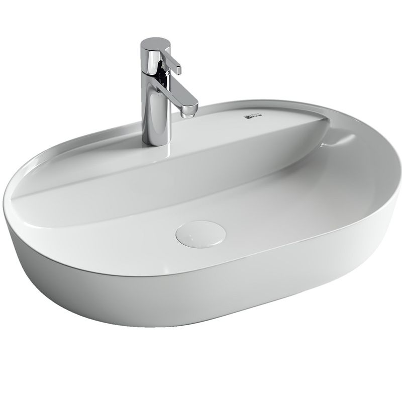 Раковина накладная Ceramica Nova Modo CN2004 61x45 (белый), без донного клапана