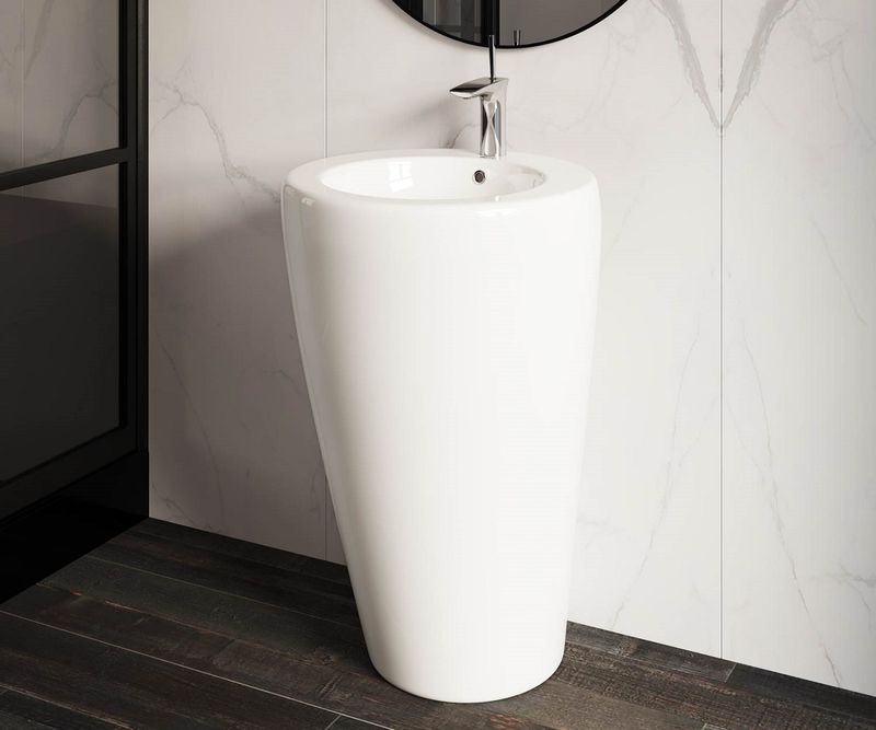 Раковина напольная Ceramica Nova Element CN1807 55x51.5 (белый), моноблок