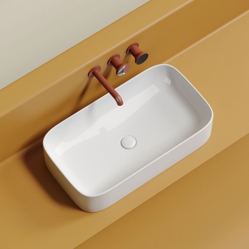 Раковина накладная Ceramicanova Element CN6054 70.5x38x15 (белый), без донного клапана