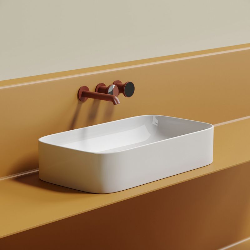 Раковина накладная Ceramicanova Element CN6054 70.5x38x15 (белый), без донного клапана
