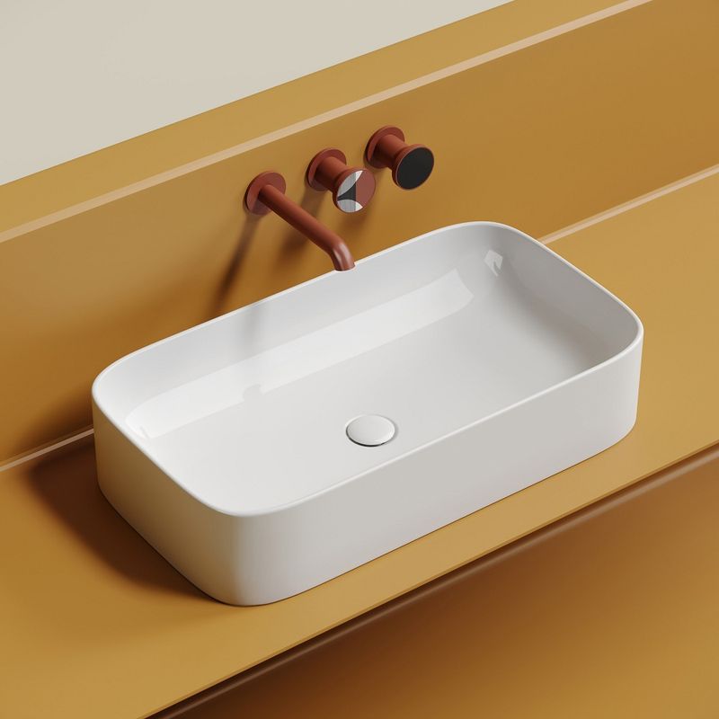 Раковина накладная Ceramicanova Element CN6054 70.5x38x15 (белый), без донного клапана