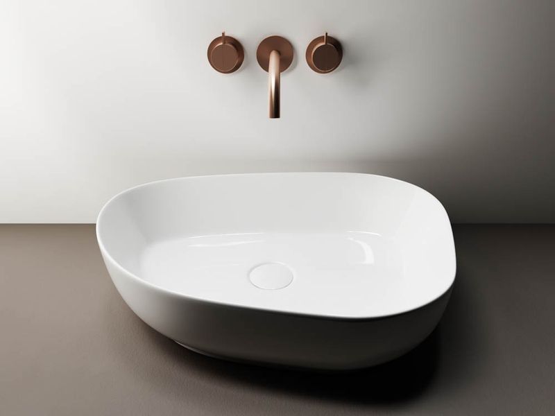 Раковина накладная Ceramica Nova Element CN5003 55x40 (белый), без донного клапана