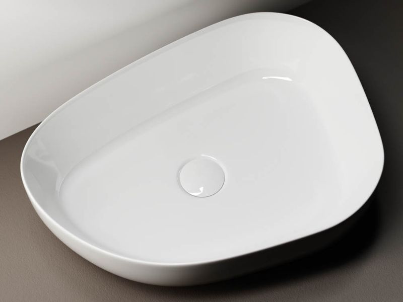 Раковина накладная Ceramica Nova Element CN5003 55x40 (белый), без донного клапана