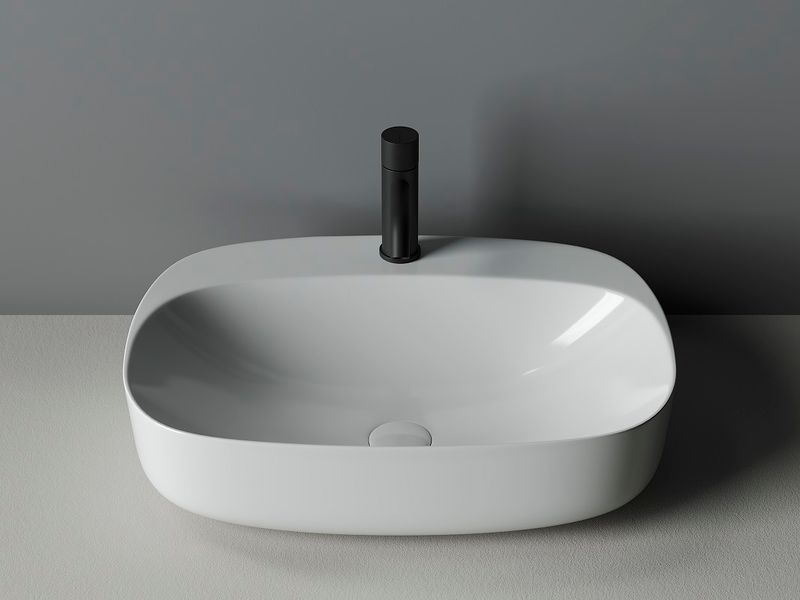 Раковина накладная Ceramica Nova Element CN5012 59.5x42 (белый), без донного клапана