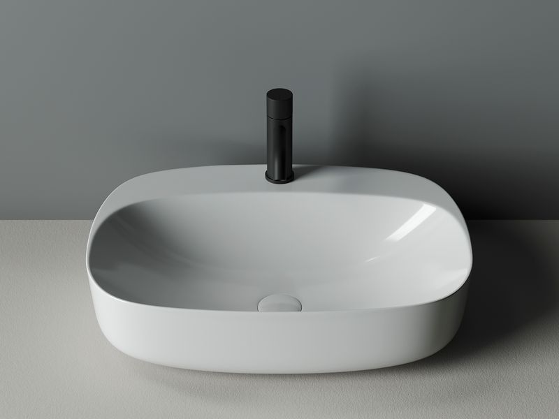 Раковина накладная Ceramica Nova Element CN5012 59.5x42 (белый), без донного клапана