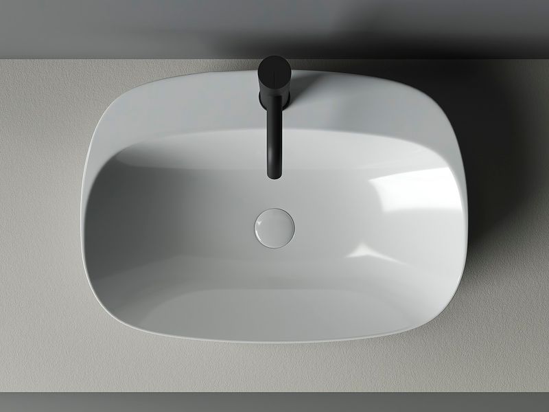 Раковина накладная Ceramica Nova Element CN5012 59.5x42 (белый), без донного клапана