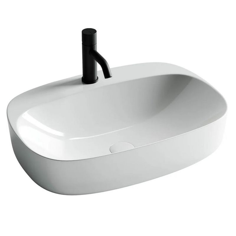 Раковина накладная Ceramica Nova Element CN5012 59.5x42 (белый), без донного клапана