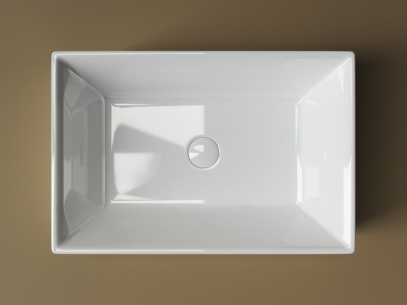 Раковина накладная Ceramica Nova Element CN5013 59x39 (белый), без донного клапана