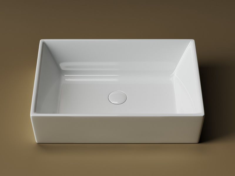 Раковина накладная Ceramica Nova Element CN5013 59x39 (белый), без донного клапана