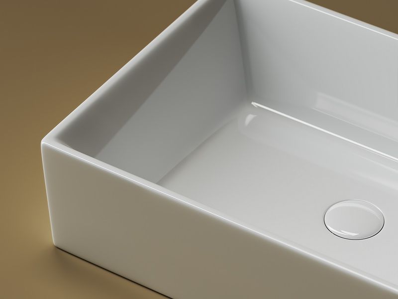 Раковина накладная Ceramica Nova Element CN5013 59x39 (белый), без донного клапана
