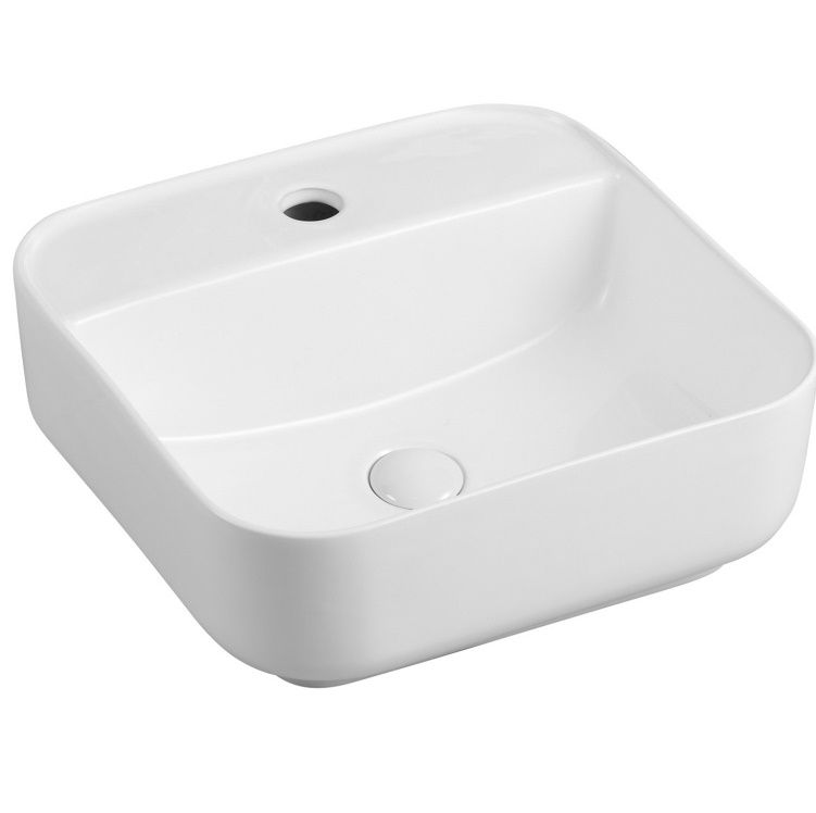 Раковина накладная Ceramica Nova Element CN5014 39x39 (белый), без донного клапана