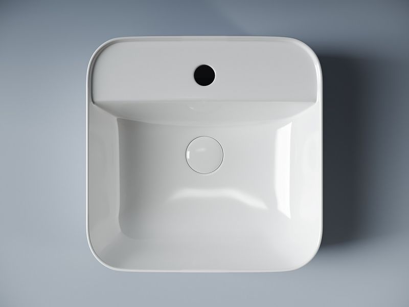 Раковина накладная Ceramica Nova Element CN5014 39x39 (белый), без донного клапана