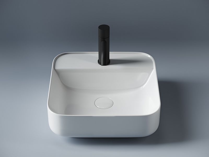 Раковина накладная Ceramica Nova Element CN5014 39x39 (белый), без донного клапана