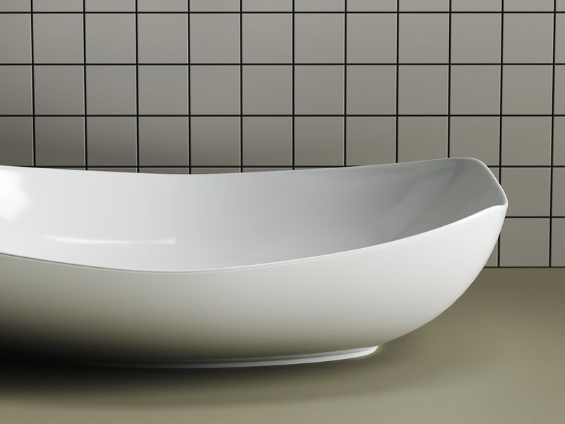 Раковина накладная Ceramica Nova Element CN5016 56x40 (белый), без донного клапана