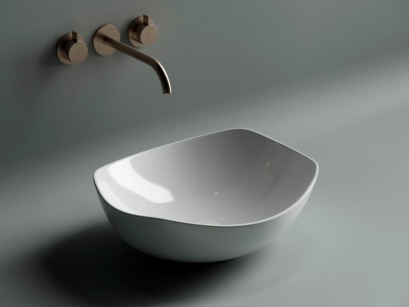 Раковина накладная Ceramica Nova Element CN5017 42x38.5 (белый), без донного клапана