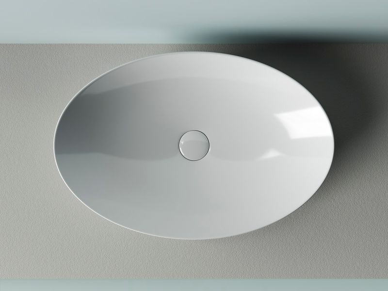 Раковина накладная Ceramica Nova Element CN5018 61x41 (белый), без донного клапана
