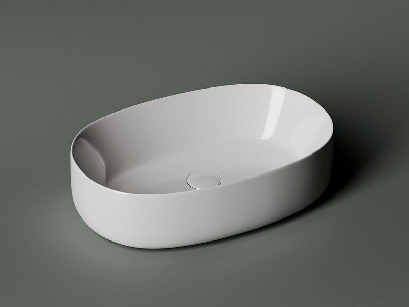 Раковина накладная Ceramica Nova Element CN5023 54x35 (белый), без донного клапана