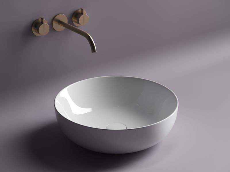 Раковина накладная Ceramica Nova Element CN5024 42x42 (белый), без донного клапана
