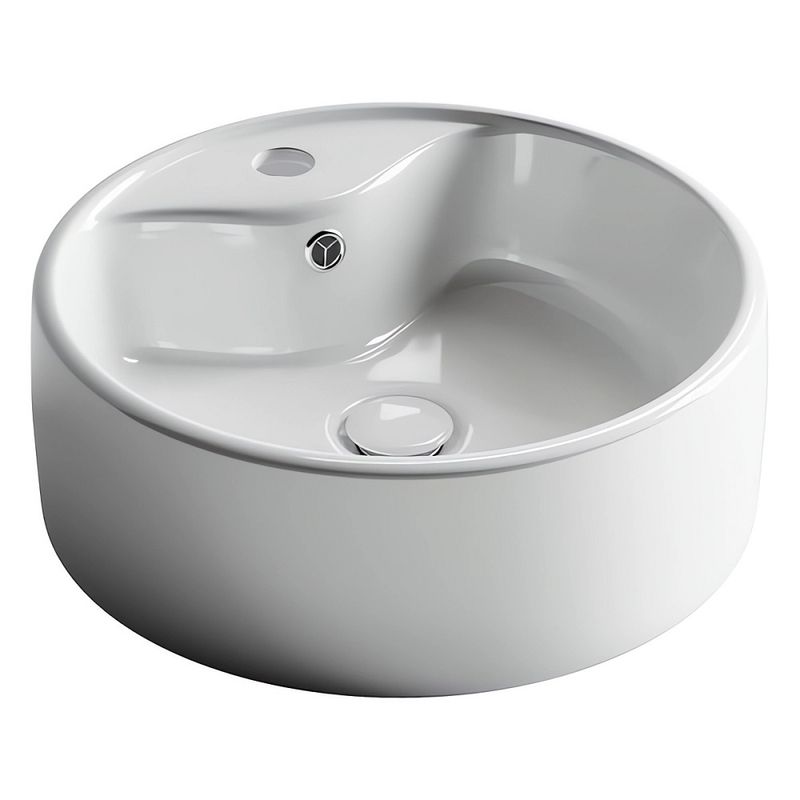 Раковина накладная Ceramica Nova Element CN5027 40x40 (белый глянцевый), без донного клапана