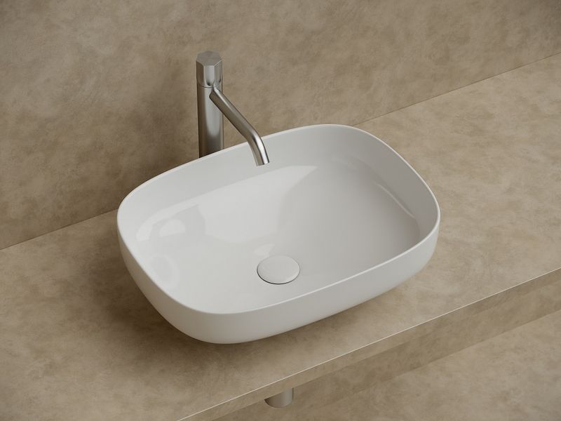 Раковина накладная Ceramica Nova Element CN5031 50x38 (белый), без донного клапана