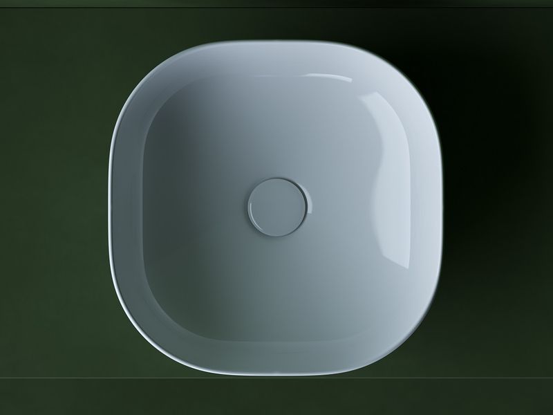 Раковина накладная Ceramica Nova Element CN5032 38x38 (белый), без донного клапана