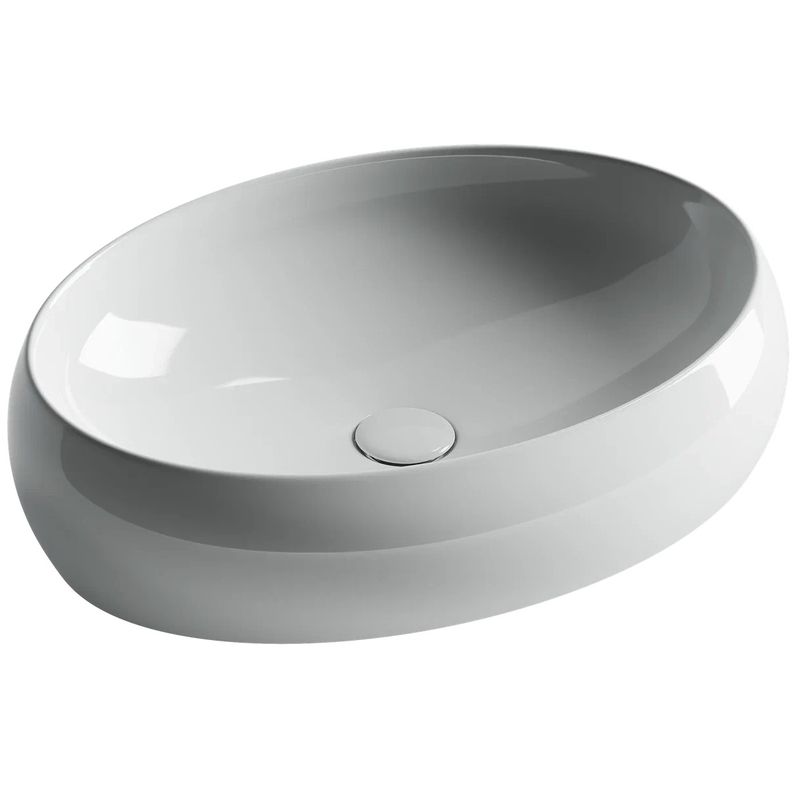 Раковина накладная Ceramica Nova Element CN5033 56x39 (белый), без донного клапана