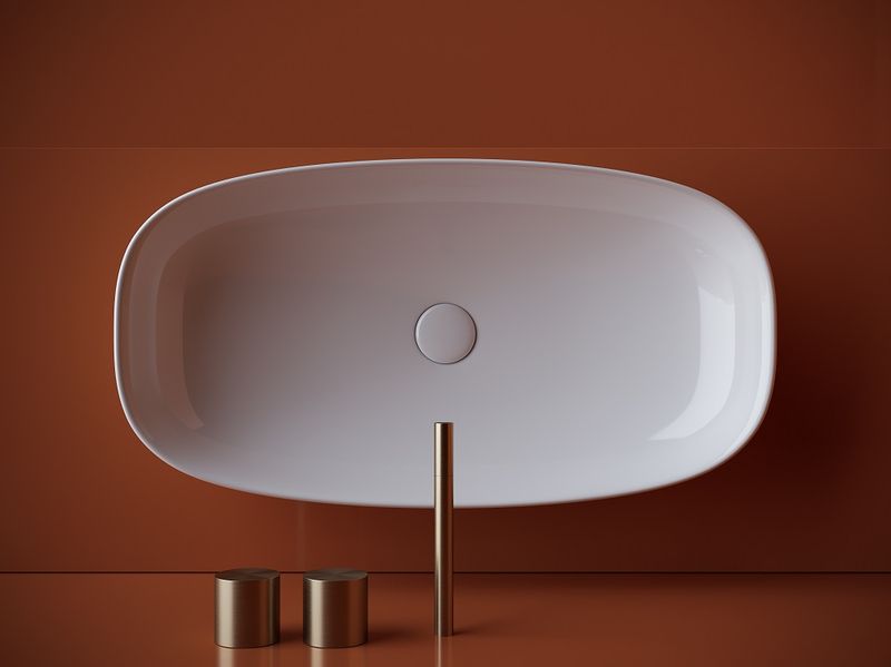 Раковина накладная Ceramica Nova Element CN5040 70x37.5 (белый), без донного клапана