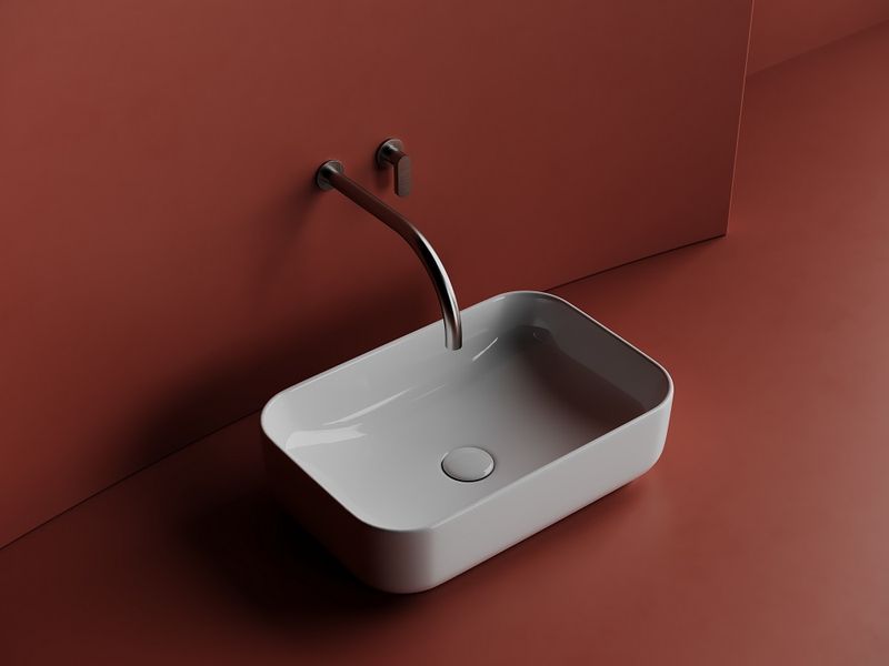 Раковина накладная Ceramica Nova Element CN5043 51x34 (белый), без донного клапана