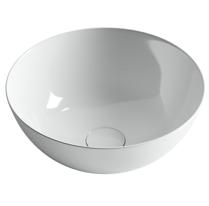 Раковина накладная Ceramica Nova Element CN6002 35.8x35.8 (белый глянцевый), без донного клапана
