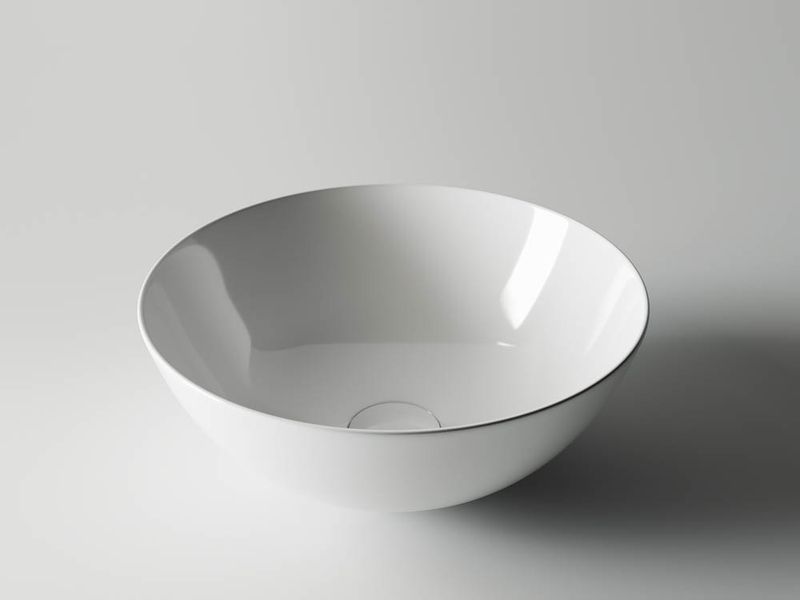 Раковина накладная Ceramica Nova Element CN6002 35.8x35.8 (белый глянцевый), без донного клапана