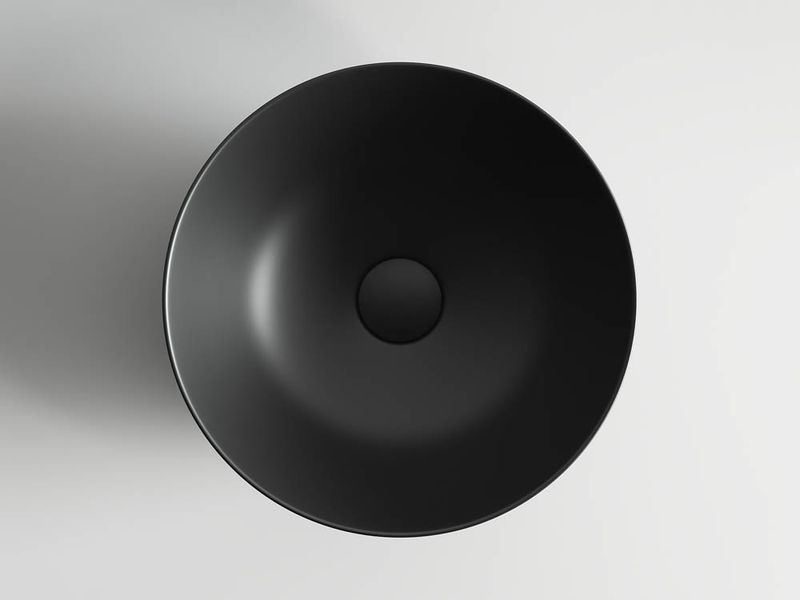 Раковина накладная Ceramica Nova Element CN6004 35.8x35.8 (черный матовый), без донного клапана