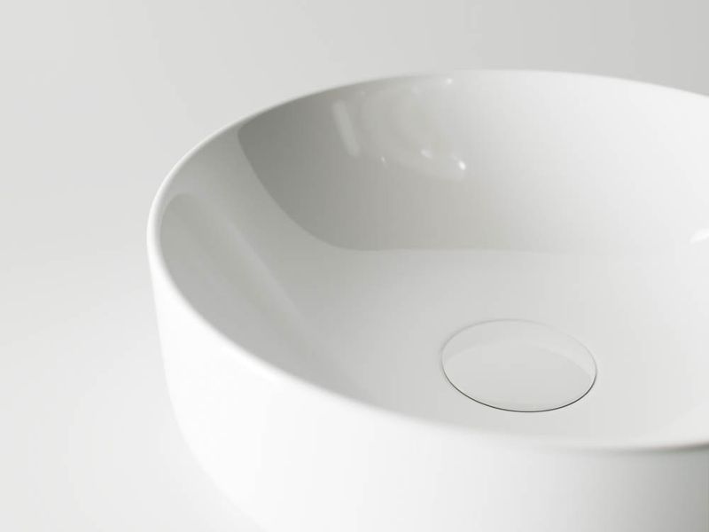 Раковина накладная Ceramica Nova Element CN6005 35.5x35.5 (белый глянцевый), без донного клапана