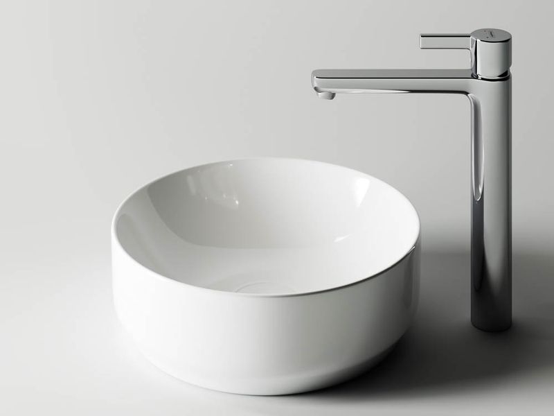 Раковина накладная Ceramica Nova Element CN6005 35.5x35.5 (белый глянцевый), без донного клапана