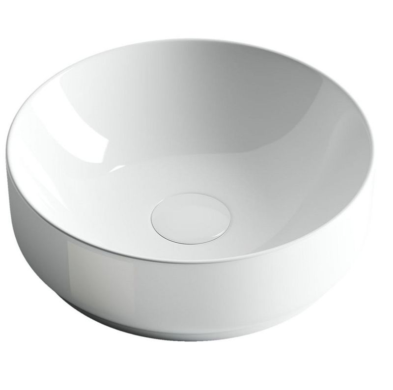 Раковина накладная Ceramica Nova Element CN6005 35.5x35.5 (белый глянцевый), без донного клапана