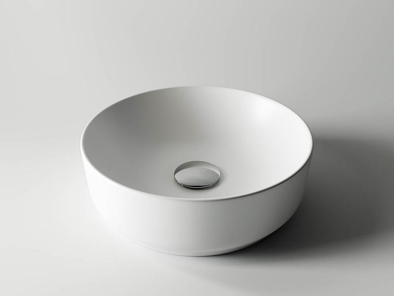 Раковина накладная Ceramica Nova Element CN6006 35.5x35.5 (белый матовый), без донного клапана