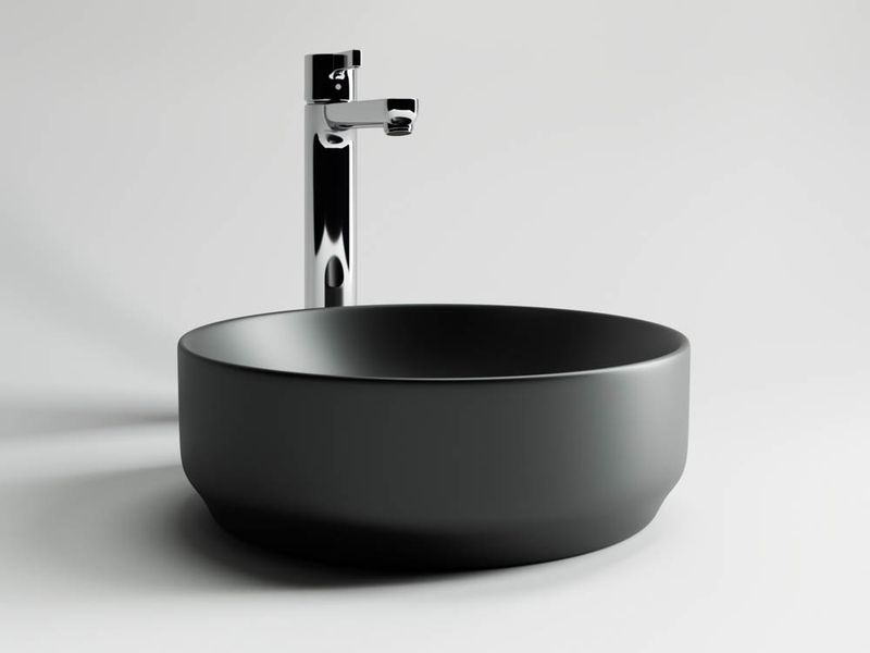 Раковина накладная Ceramica Nova Element CN6007 35.5x35.5 (черный матовый), без донного клапана