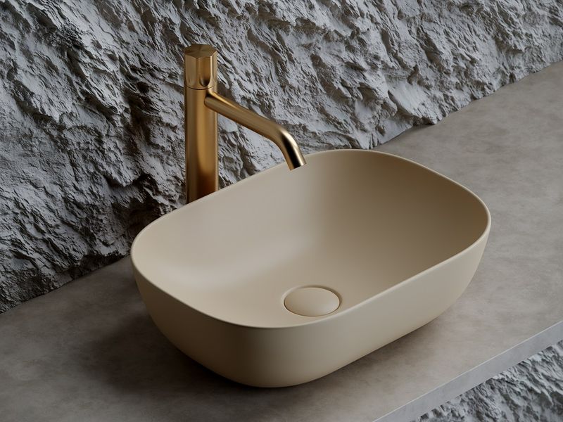 Раковина накладная Ceramica Nova Element CN6009MC 45.5x32.5 (капучино матовый), без донного клапана