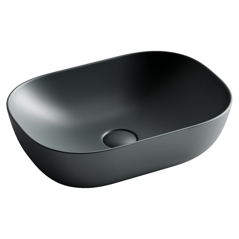 Раковина накладная Ceramica Nova Element CN6009MDH 45.5x32.5 (антрацит темный матовый), без донного клапана