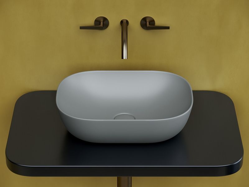 Раковина накладная Ceramica Nova Element CN6009MH 45.5x32.5 (антрацит матовый), без донного клапана