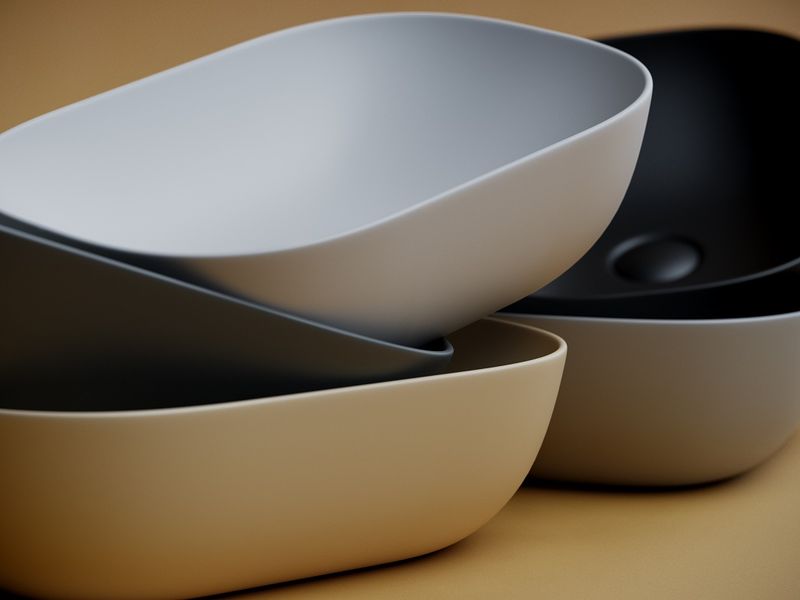 Раковина накладная Ceramica Nova Element CN6009MB 45.5x32.5 (черный матовый), без донного клапана