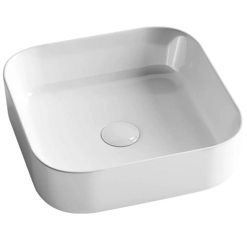 Раковина накладная Ceramica Nova Element CN6012 38.5x38.5 (белый), без донного клапана