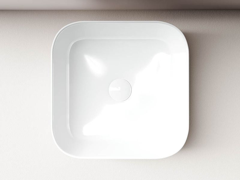 Раковина накладная Ceramica Nova Element CN6012 38.5x38.5 (белый), без донного клапана
