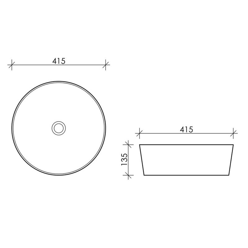 Раковина накладная Ceramica Nova Element CN6013 41.5x41.5 (белый), без донного клапана